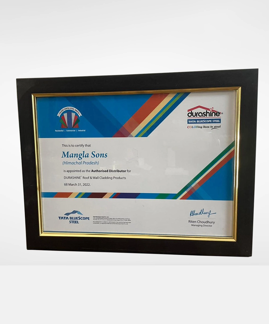 Authorised Distributor for Durashine till March 2022 (Himachal Pradesh) Durashine - Mangla Sons