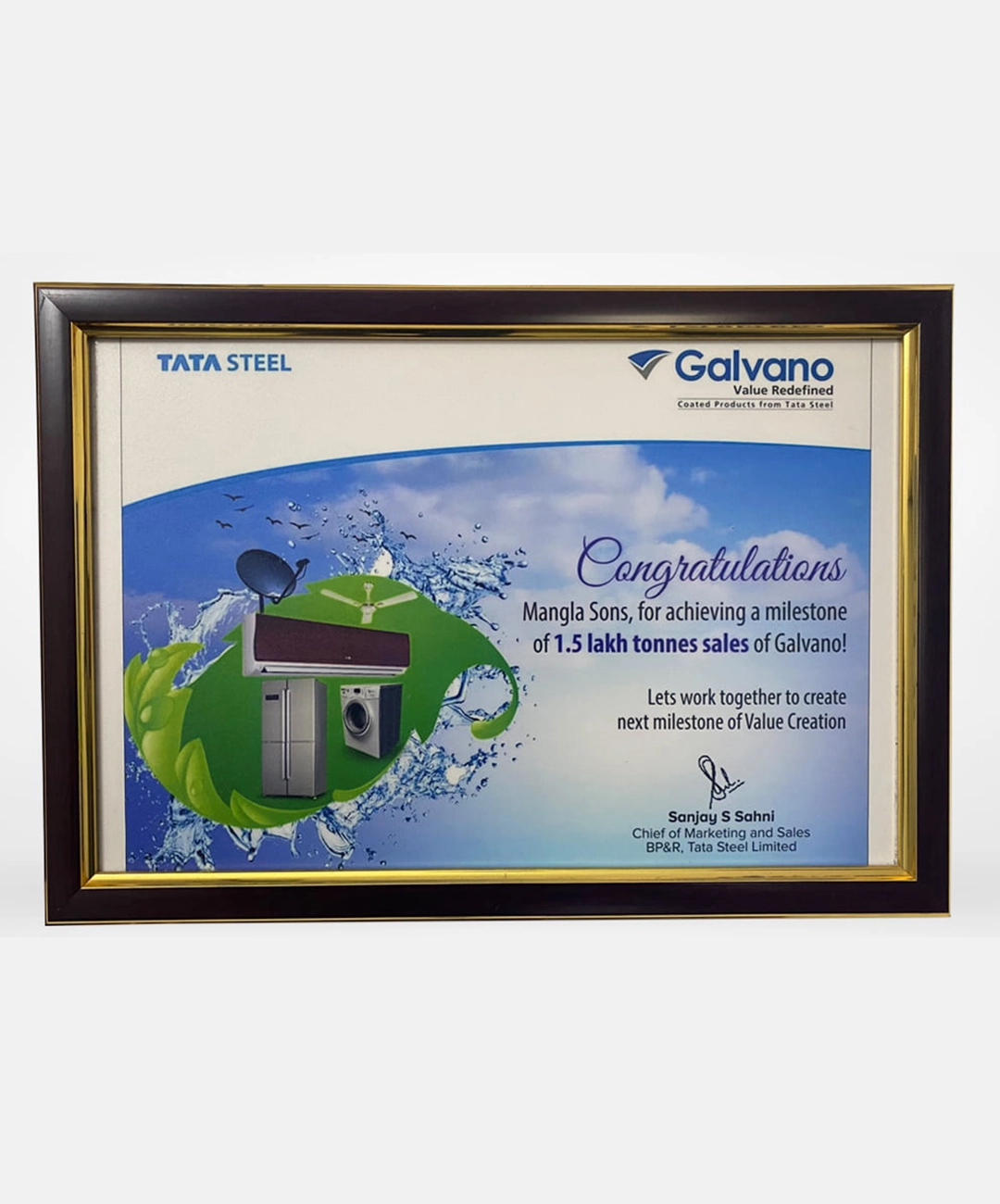 Achieving a milestone of 1.5 lakh tonnes sales Galvano