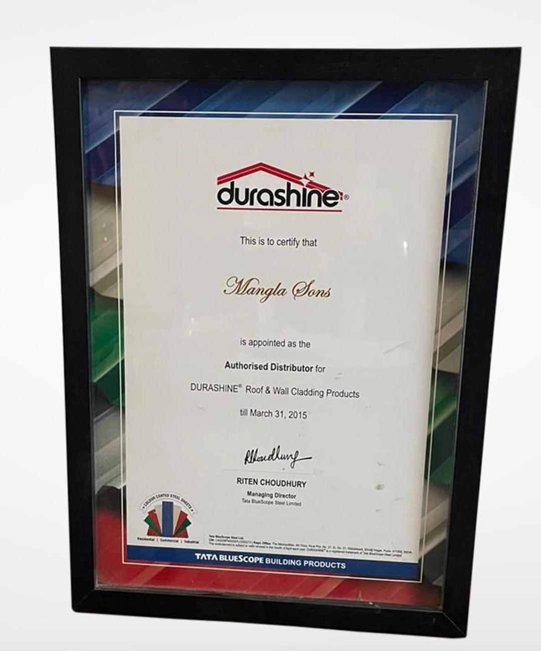 Authorised Distributor for Durashine till March 2015, (Durashine)